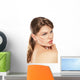 Close-up Portrait Cute Female Wall Decal