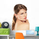 Close-up Portrait Cute Female Wall Decal