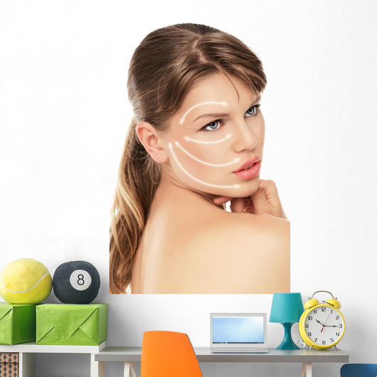 Close-up Portrait Cute Female Wall Decal