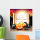 Modern Halloween Greeting Card Wall Decal