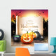 Modern Halloween Greeting Card Wall Decal