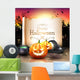 Modern Halloween Greeting Card Wall Decal
