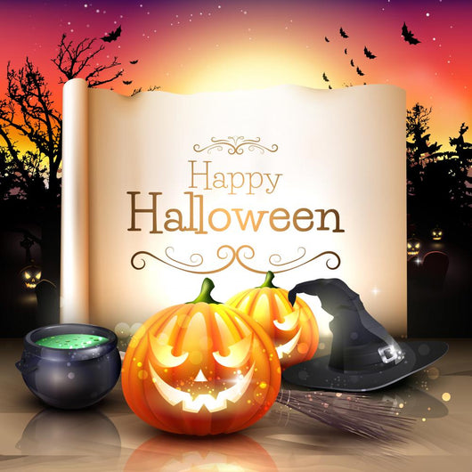 Modern Halloween Greeting Card Wall Decal