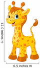 Cute Giraffe Wall Decal