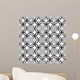 Black and white geometric seamless pattern with line. Wall Mural