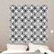 Black and white geometric seamless pattern with line. Wall Mural