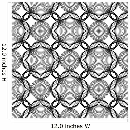 Black and white geometric seamless pattern with line. Wall Mural