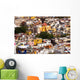 Balcony Colored Houses and Church Guanajuato Mexico Wall Mural