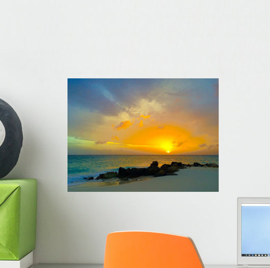 Aruba color sunset Wall Mural