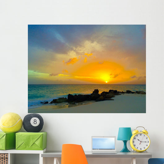 Aruba color sunset Wall Mural