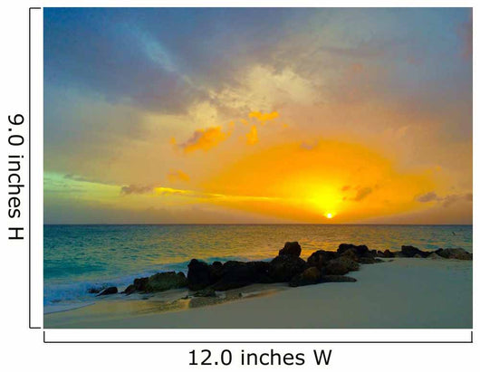 Aruba color sunset Wall Mural