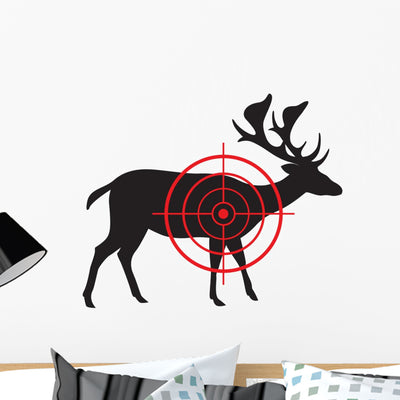 Deer Target Wall Decal shown on a wall