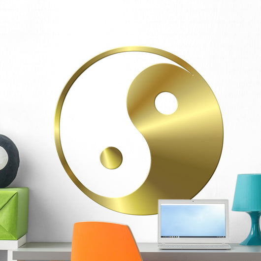 ying - yang gold Wall Decal