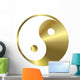 ying - yang gold Wall Decal