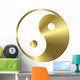 ying - yang gold Wall Decal