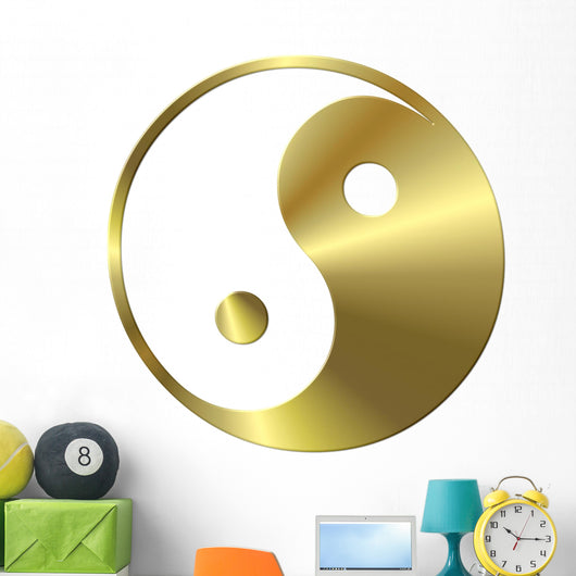 ying - yang gold Wall Decal