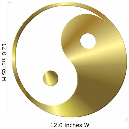 ying - yang gold Wall Decal