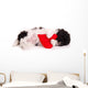 Sleeping Dogs Puppy with Heart Wall Decal