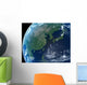 East Asia as seen from space with cloud formations Wall Mural