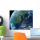 East Asia as seen from space with cloud formations Wall Mural