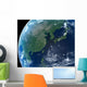 East Asia as seen from space with cloud formations Wall Mural