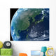 East Asia as seen from space with cloud formations Wall Mural