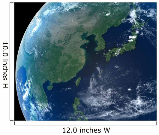 East Asia as seen from space with cloud formations Wall Mural