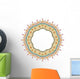 circular floral mandala frame - pattern design Wall Decal