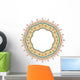circular floral mandala frame - pattern design Wall Decal