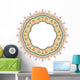 circular floral mandala frame - pattern design Wall Decal