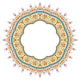 Circular Floral Mandala Frame - Pattern Design Wall Decal