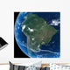 South America as seen from space with cloud formations Wall Mural
