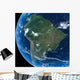 South America as seen from space with cloud formations Wall Mural