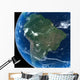 South America as seen from space with cloud formations Wall Mural