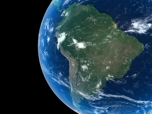 South America As Seen From Space With Cloud Formations Wall Decal
