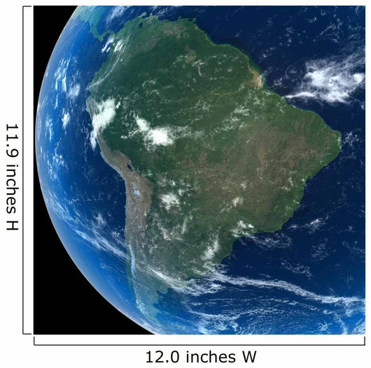 South America as seen from space with cloud formations Wall Mural