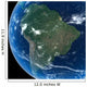 South America as seen from space with cloud formations Wall Mural