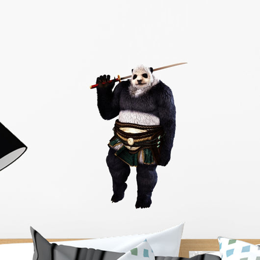 Panda with Sword Wall Decal