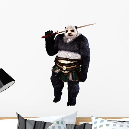 Panda with Sword Wall Decal