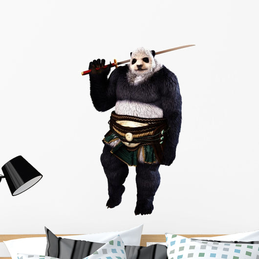 Panda with Sword Wall Decal