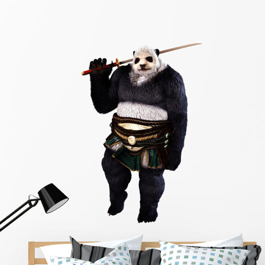 Panda with Sword Wall Decal