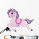Pretty Carousel Pony with Wall Decal