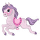 Pretty Carousel Pony with Wall Decal