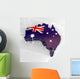 3D Flag Map Australia Wall Decal
