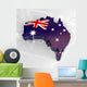 3D Flag Map Australia Wall Decal