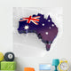 3D Flag Map Australia Wall Decal