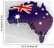 3D Flag Map Australia Wall Decal