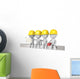 Dude the construction workers sitting on a Crossbeam. Isolated. Wall Mural