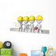 Dude the construction workers sitting on a Crossbeam. Isolated. Wall Mural