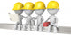 Dude The Construction Workers Sitting On A Crossbeam. Isolated. Wall Decal